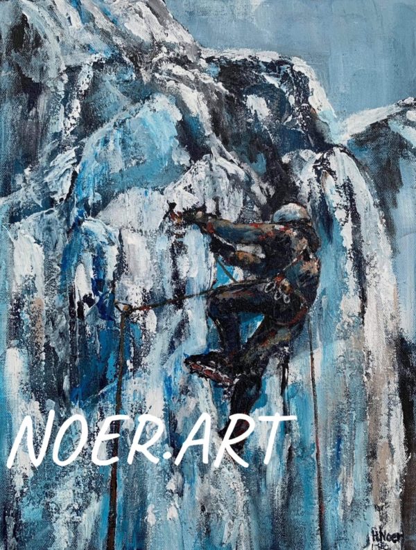 Fjellklatrer - akryl på lerret (solgt)