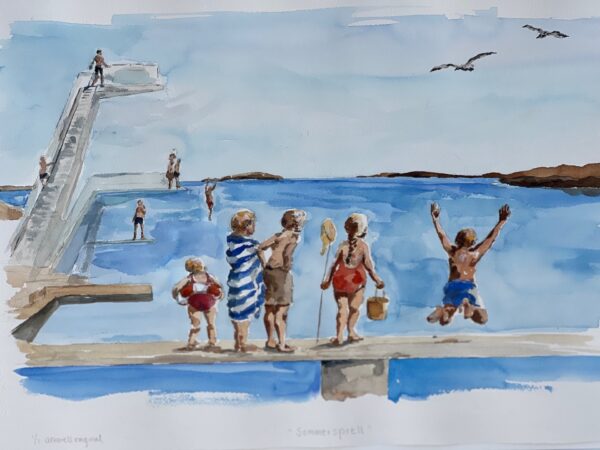 Sommer sprell - akvarell original