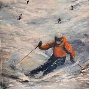 Leken snødans - Maleri