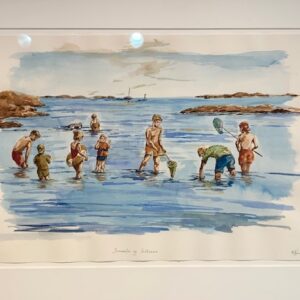 Sommerliv og Saltvann - akvarell original